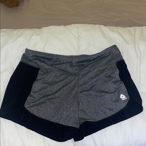 Women's Gray and Black Athletic Shorts